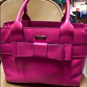 Hot Pink Kate Spade Leather Bow Purse